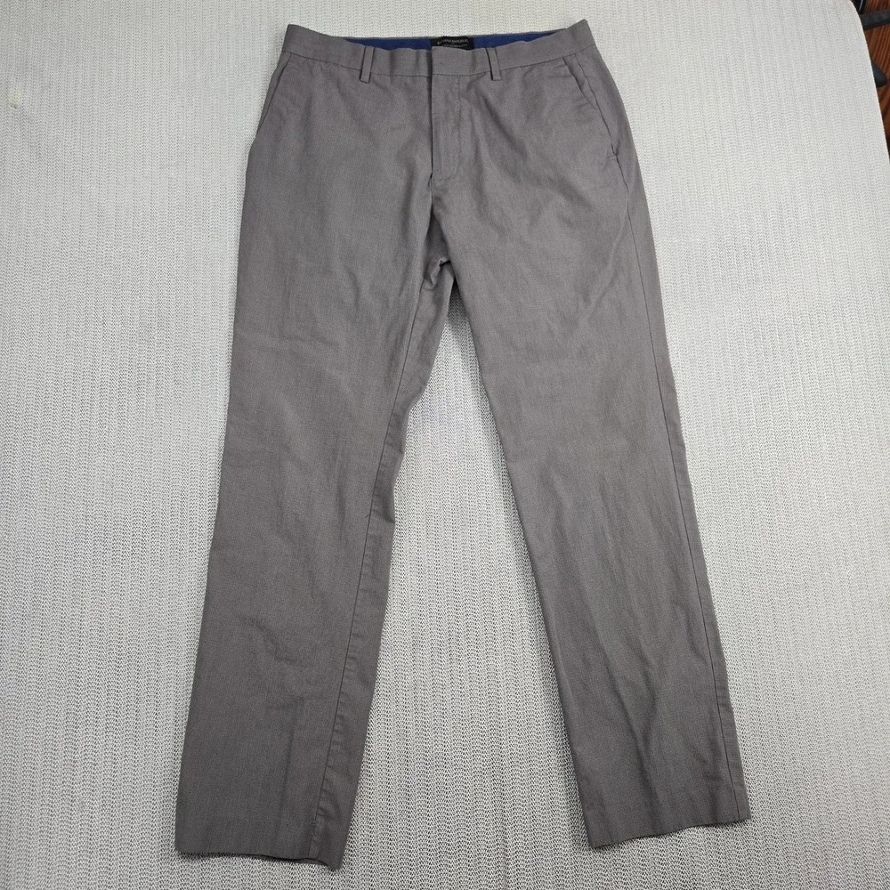 Banana Republic Dress Pants Mens‎ 32x32 Brown Gray Non Iron Tailored Slim Fit